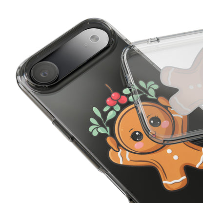Kawaii Gingerbread Phone Case with Mistletoe Cheer