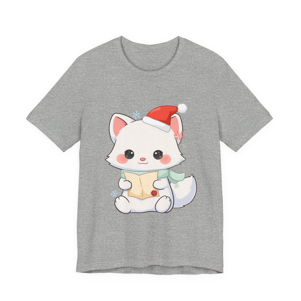 Christmas Arctic Fox T-Shirt for Cozy Holiday Readers