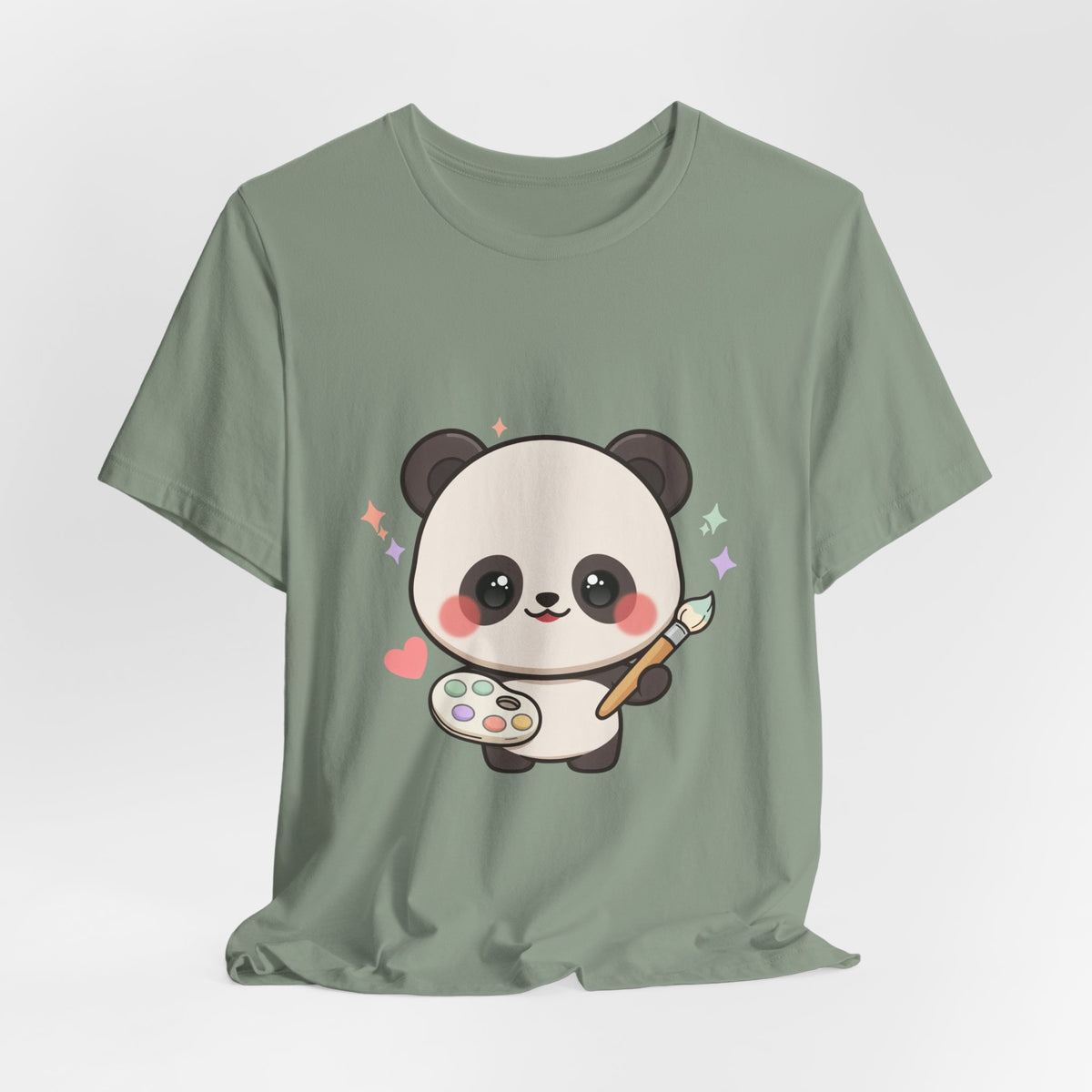 Kawaii Panda Artist T-Shirt for Creative Panda Fans