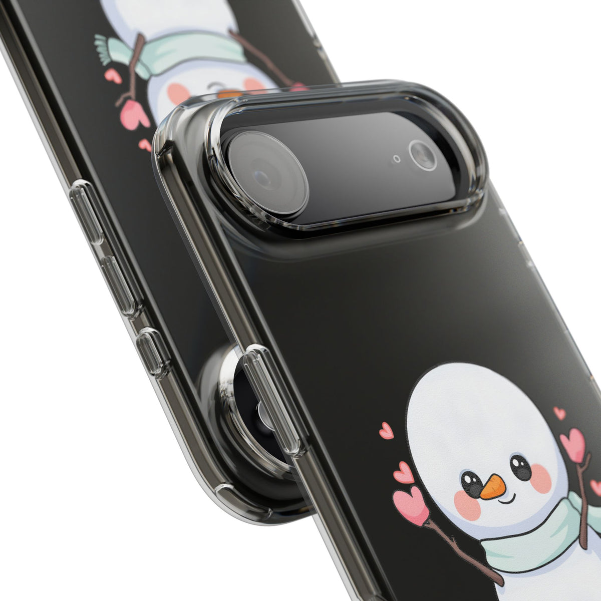 Kawaii Snowman Phone Case, Cute Winter Cheer