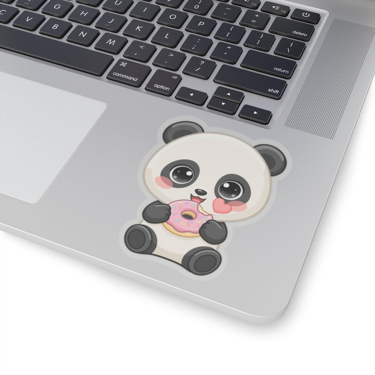 Kawaii Panda Sticker, Cute Donut Lover Vinyl Decal