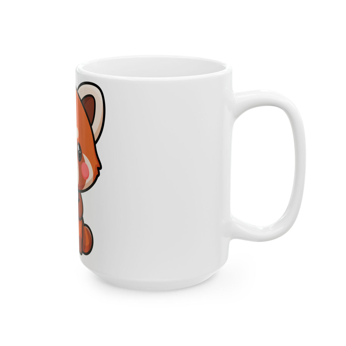Kawaii Red Panda Mug, Cute Ice Cream Animal Gift