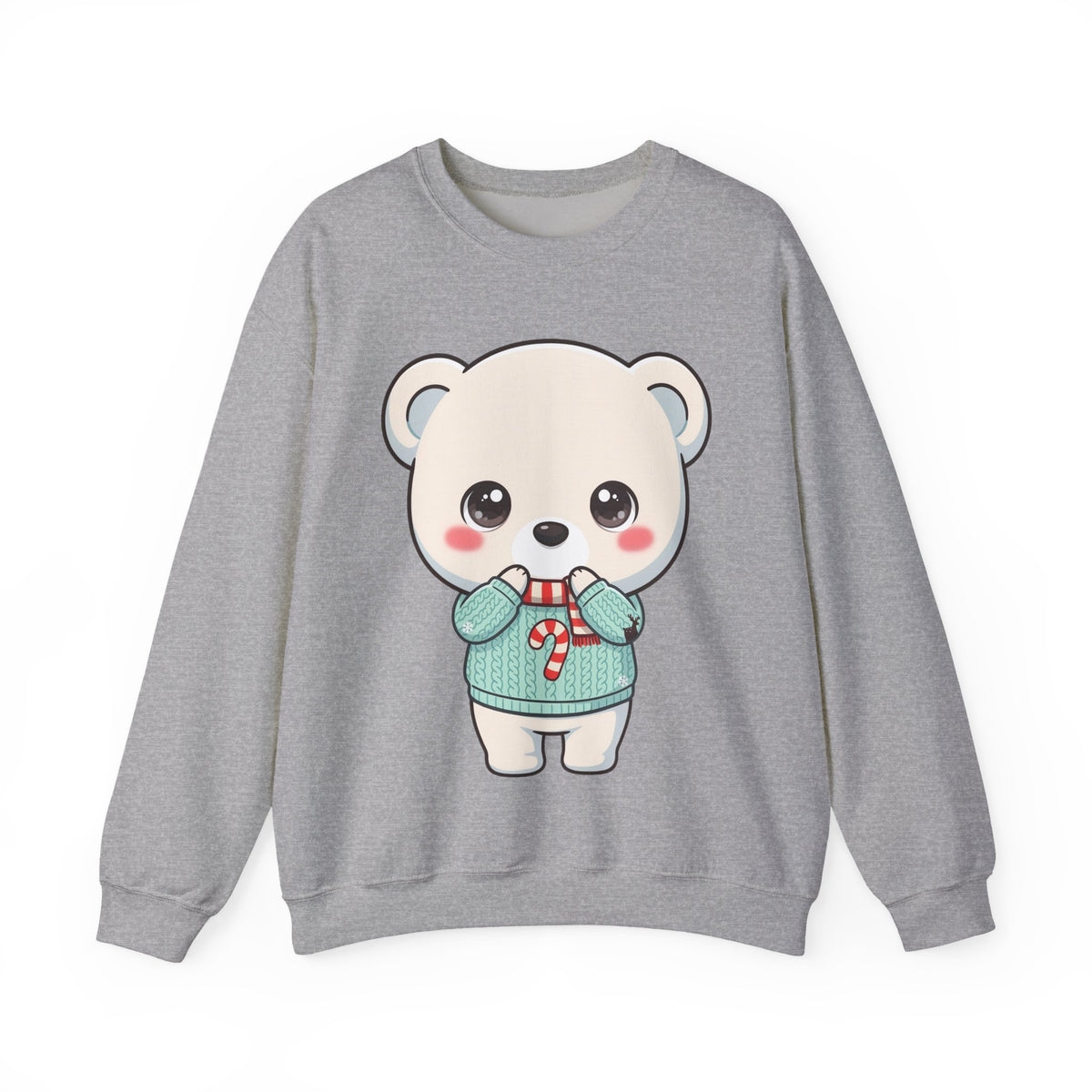 Kawaii Polar Bear Christmas Sweatshirt for Cozy Holiday Moments