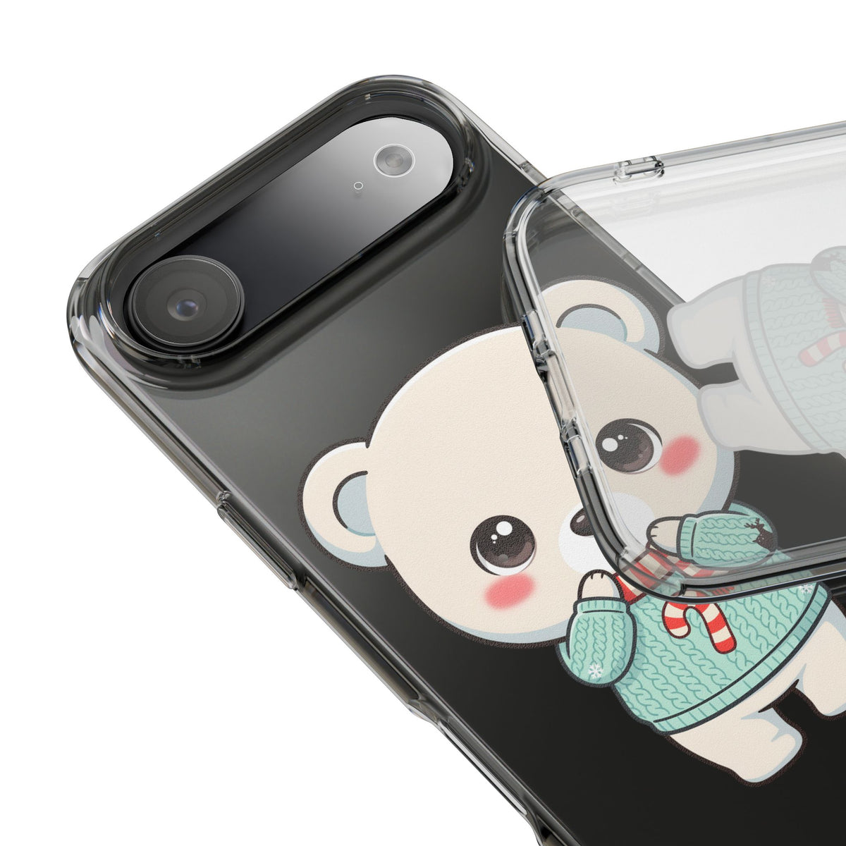 Kawaii Christmas Bear Phone Case for Holiday Season