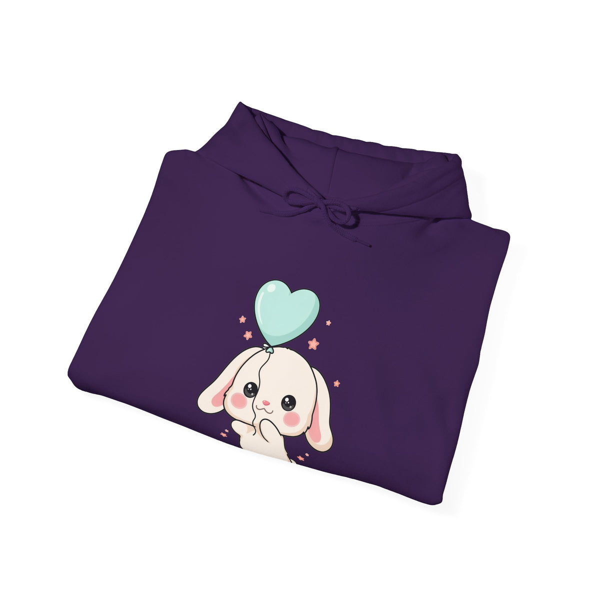 Kawaii Bunny Hoodie, Cute Balloon Rabbit Sweatshirt