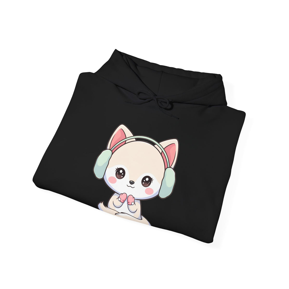 Kawaii Arctic Fox Hoodie – Cute Winter Animal Sweatshirt