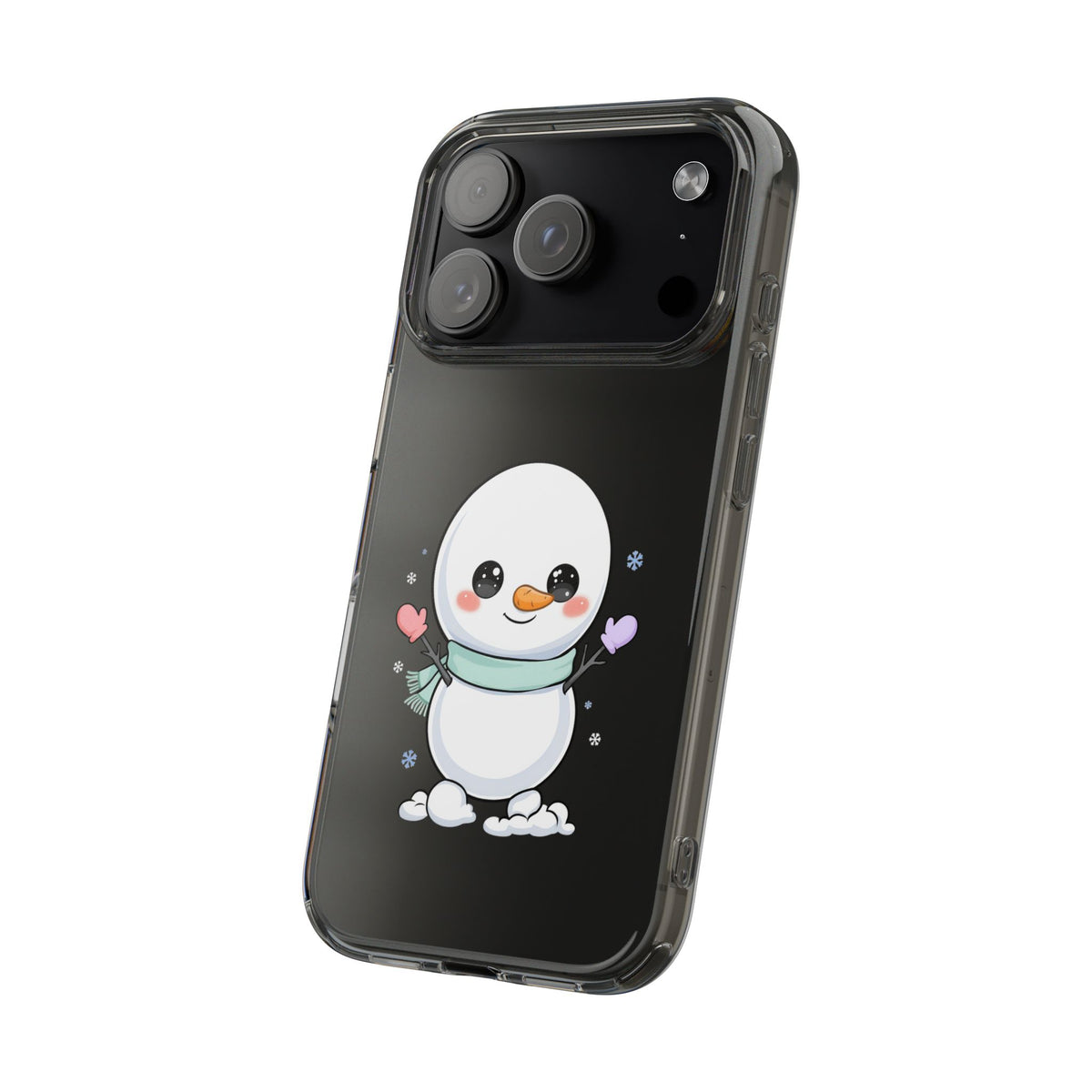 Kawaii Snowman Clear Impact-Resistant Case