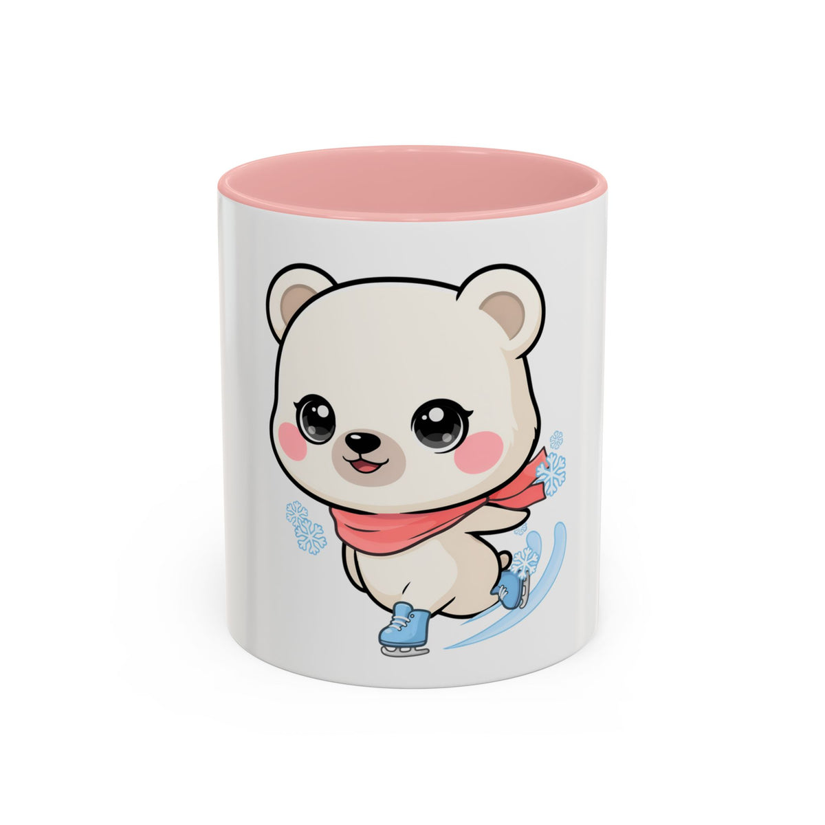 Polar Bear Ice Skating Mug – Cute Accent Coffee Mug