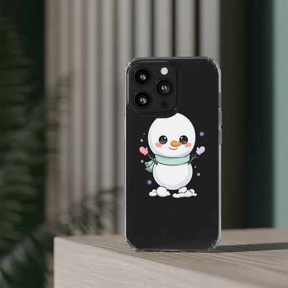 Kawaii Snowman Clear Impact-Resistant Case