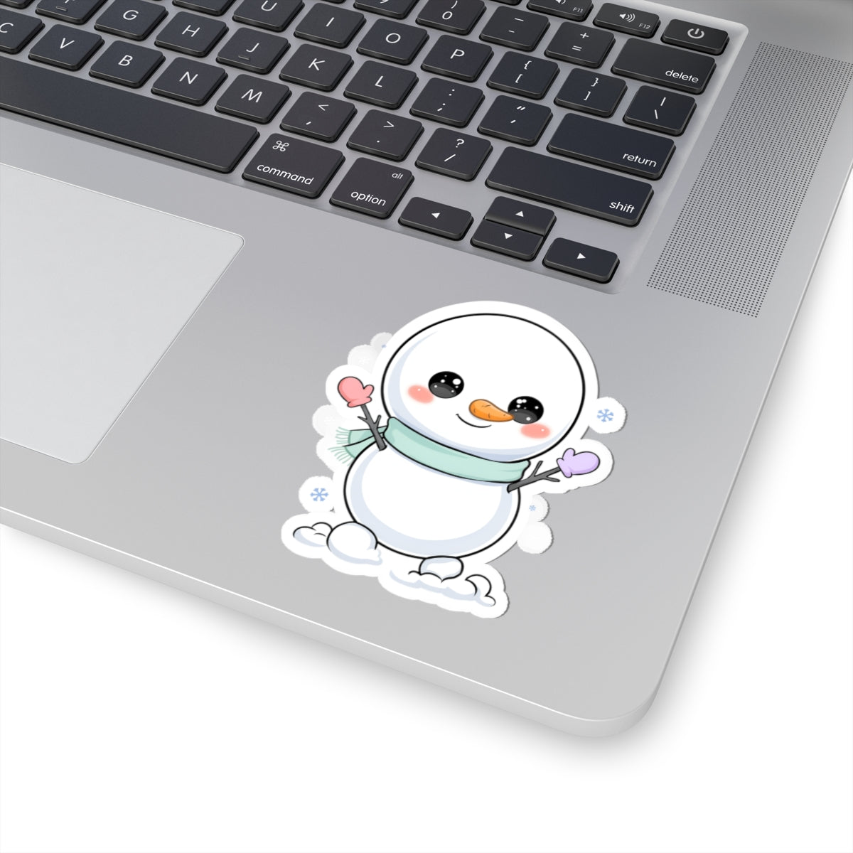 Kawaii Snowman Sticker for Cozy Winter Decor