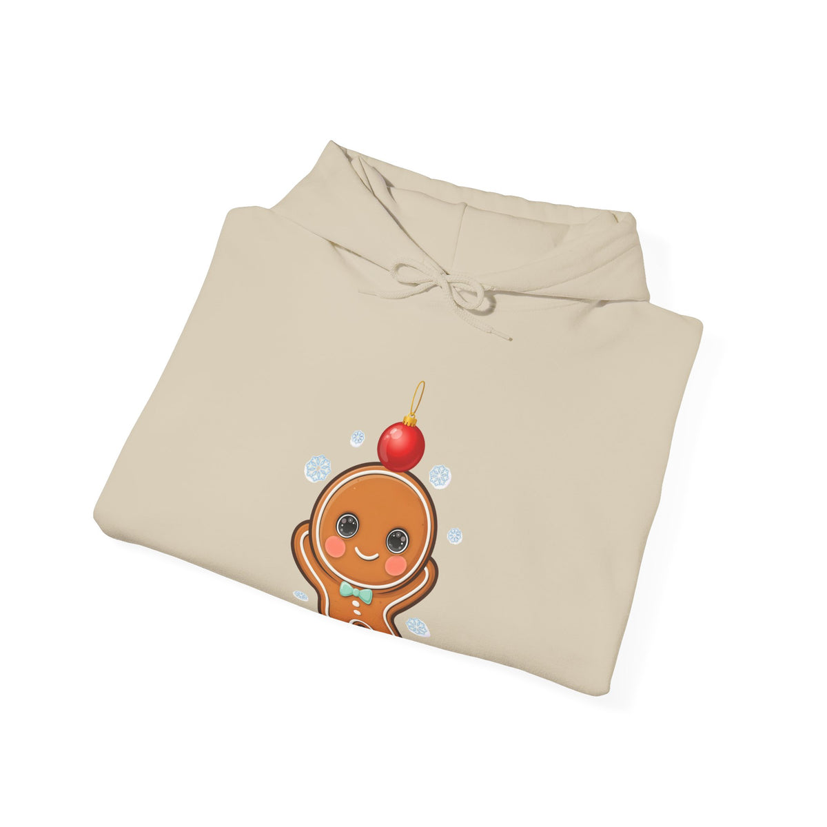 Kawaii Gingerbread Hoodie, Cute Christmas Holiday Sweatshirt