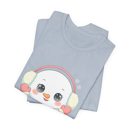 Kawaii Snowman T-Shirt for Cute Winter Style