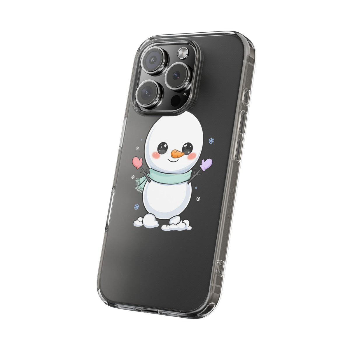 Kawaii Snowman Clear Impact-Resistant Case
