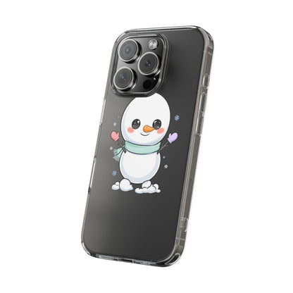 Kawaii Snowman Clear Impact-Resistant Case