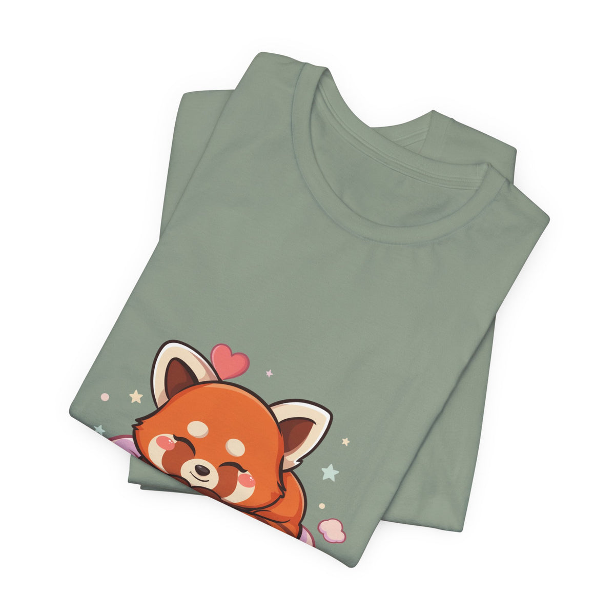 Kawaii Red Panda T-Shirt, Cute Sleeping Animal Tee