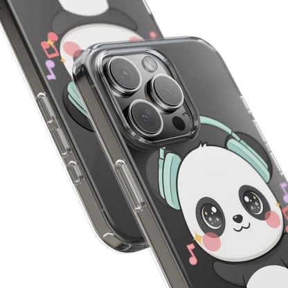 Kawaii Panda Phone Case with Headphones