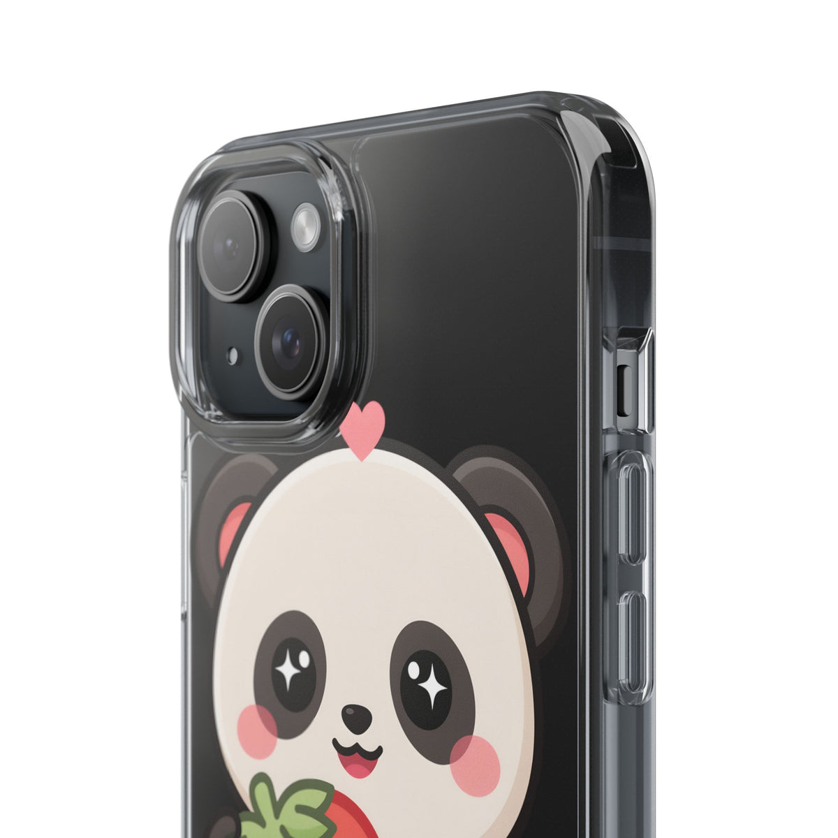 Kawaii Panda Phone Case, Sweet Strawberry Gift
