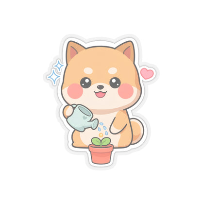 Shiba Inu Plant Lover Sticker for Cute Decor