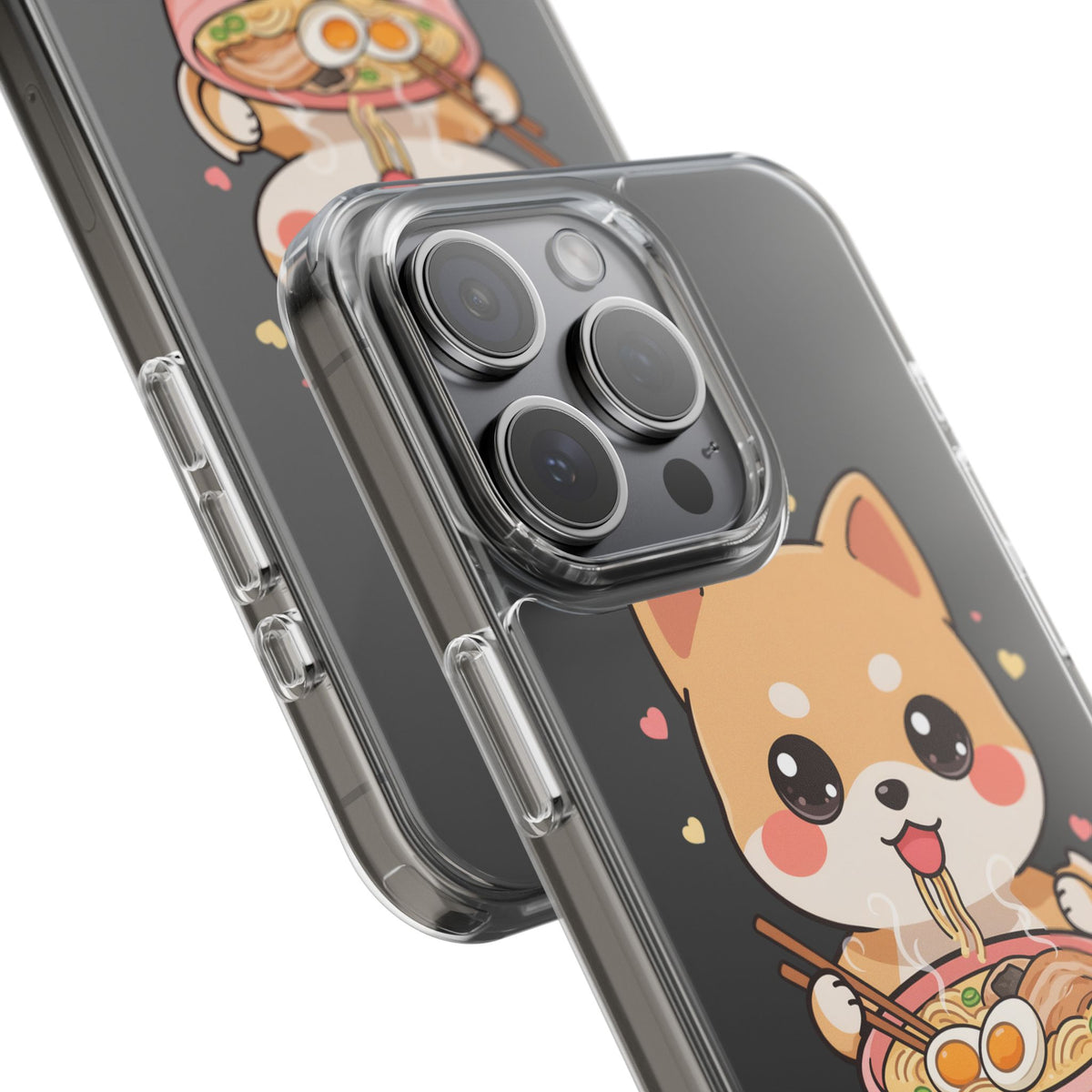 Kawaii Shiba Inu Ramen Clear Impact-Resistant Case