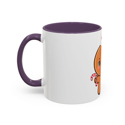 Gingerbread Man Christmas Mug, 11oz or 15oz Accent Coffee Mug