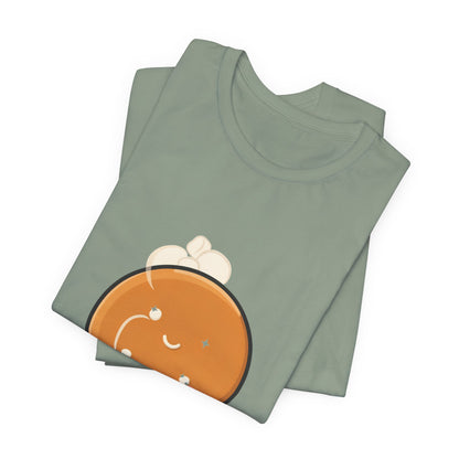 Kawaii Gingerbread Man T-Shirt for Cozy Cocoa Fans