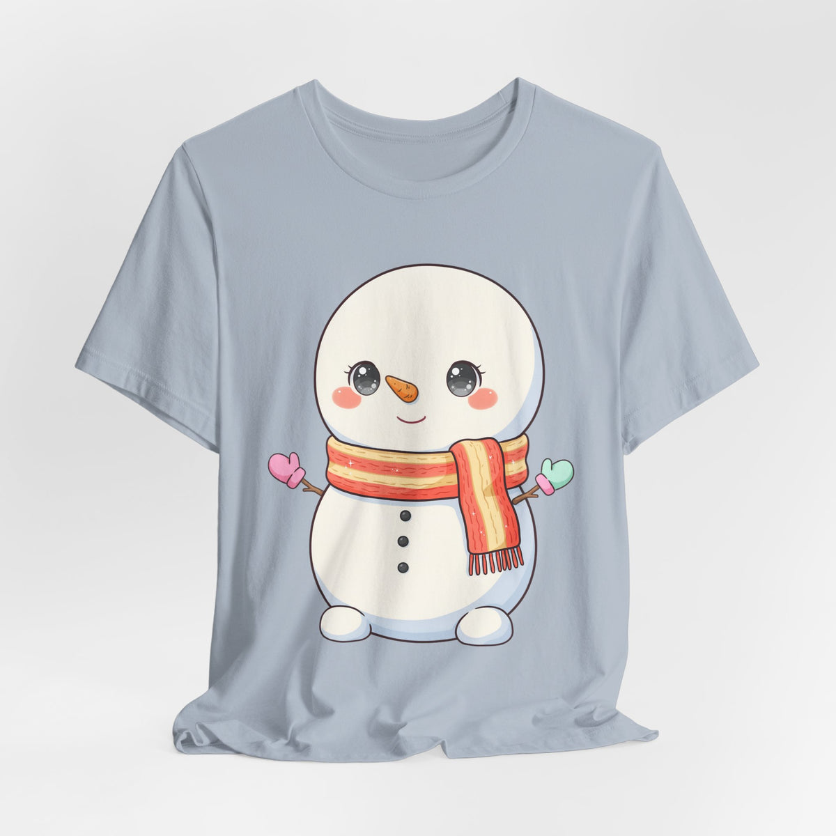 Kawaii Snowman Christmas T-Shirt for Cute Holiday Cheer