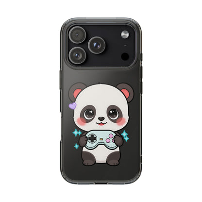 Gamer Panda Clear Impact-Resistant Phone Case
