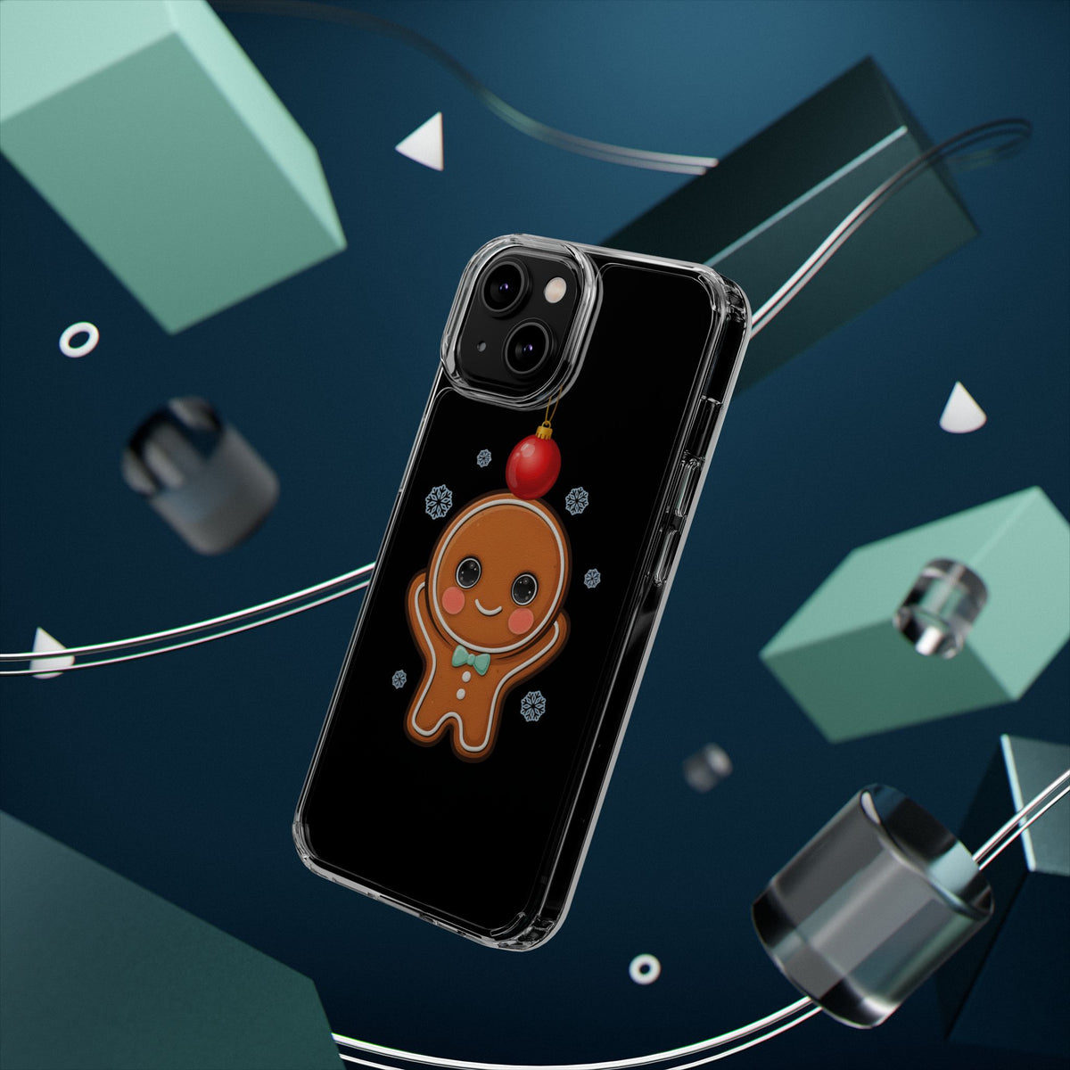 Christmas Gingerbread Phone Case, Cute Kawaii Holiday Gift