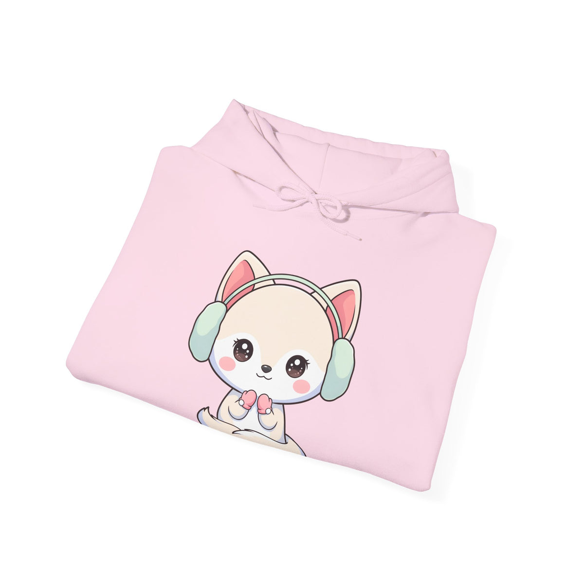Kawaii Arctic Fox Hoodie – Cute Winter Animal Sweatshirt