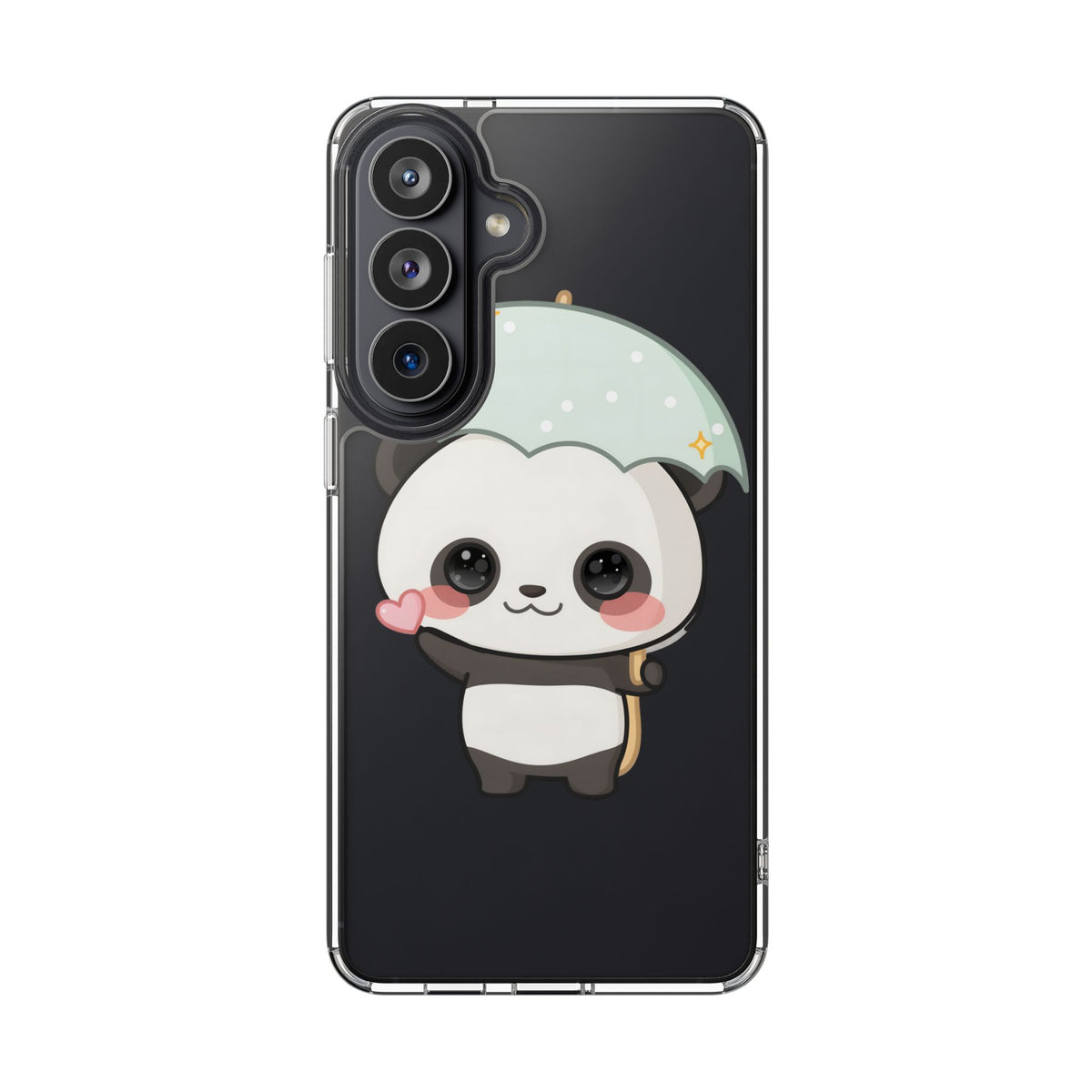 Kawaii Panda Clear Impact-Resistant Phone Case