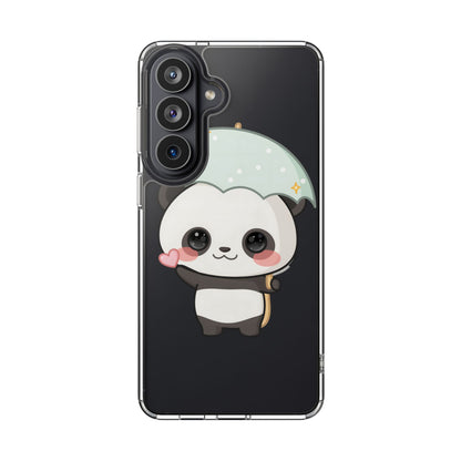 Kawaii Panda Clear Impact-Resistant Phone Case