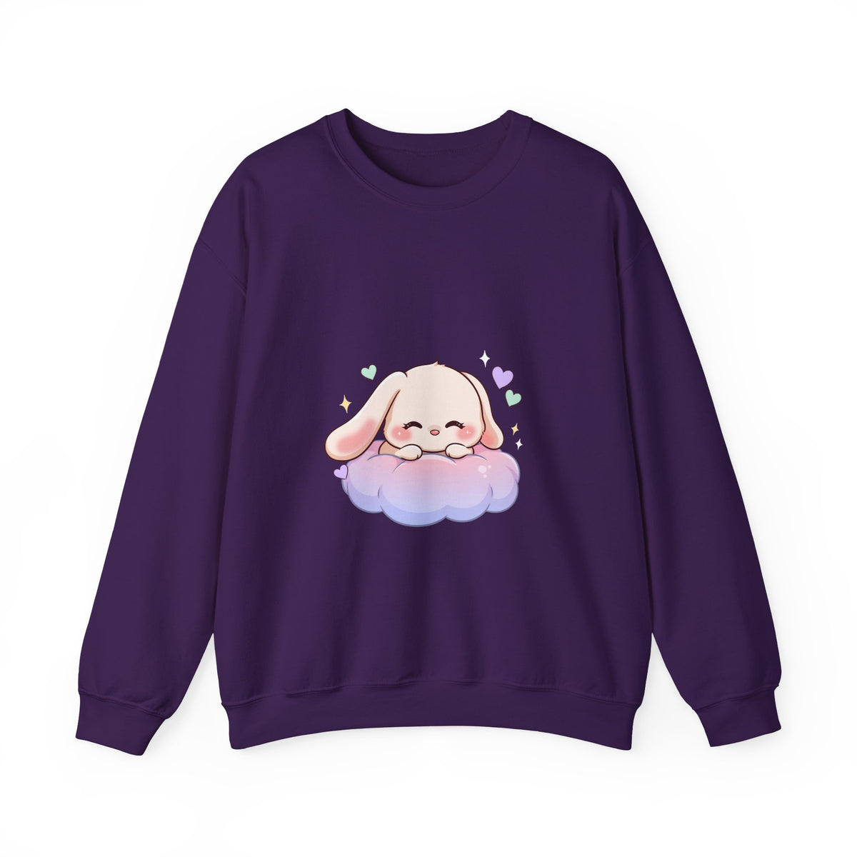 Kawaii Bunny Sweatshirt, Sleeping Cloud Chibi Crewneck