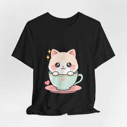 Kawaii Cat T-Shirt for Cute Cat and Chibi Art Fans