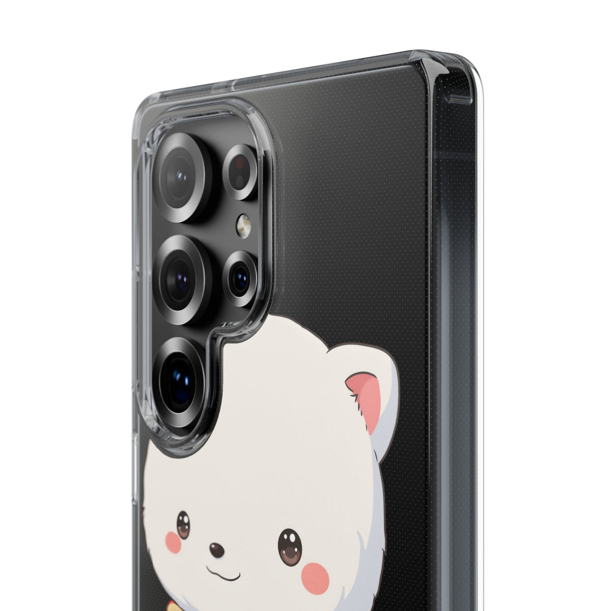 Kawaii Arctic Fox Phone Case, Cozy Christmas Scarf