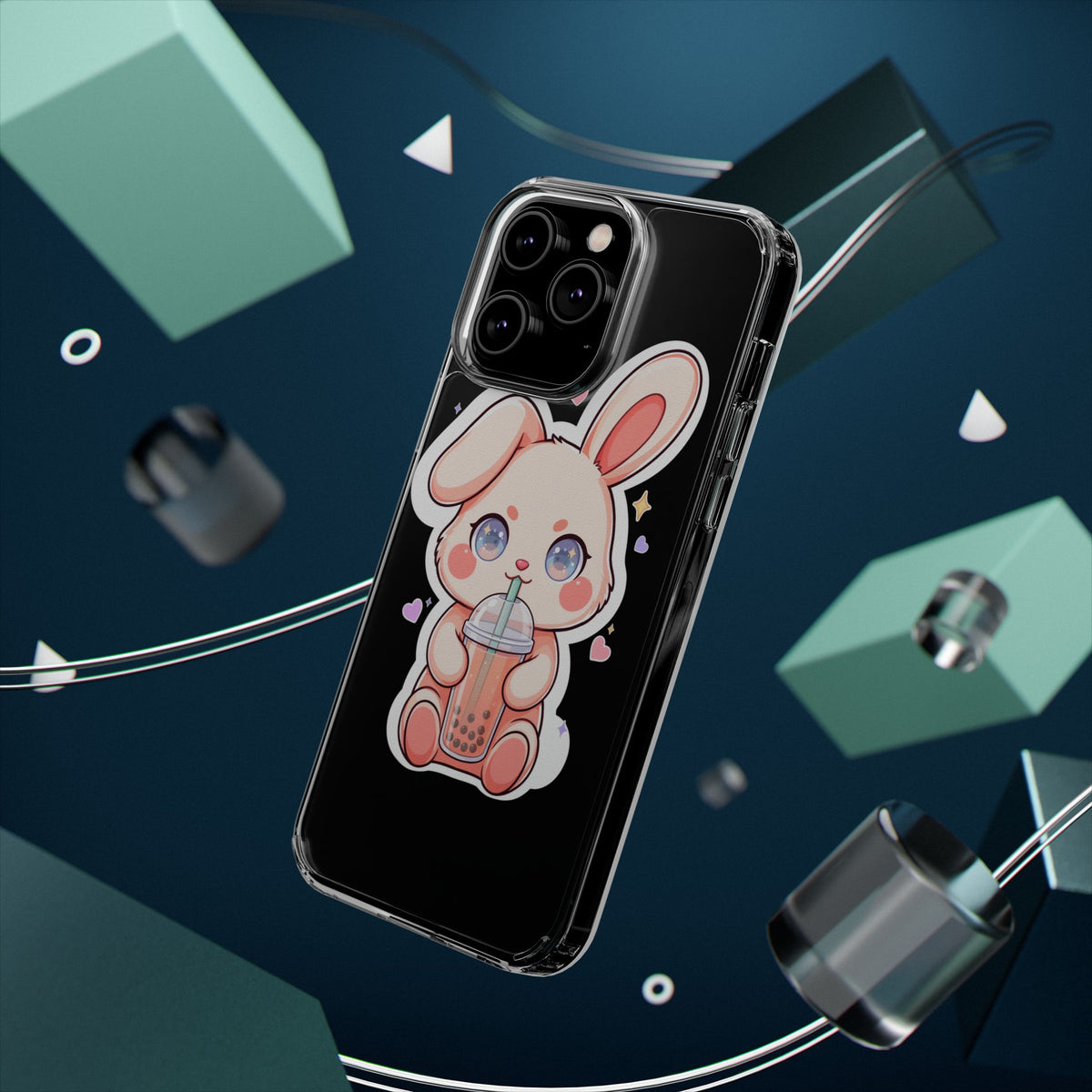Kawaii Bunny Bubble Tea Phone Case for Boba Lovers