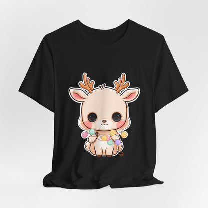 Kawaii Reindeer T-Shirt for Cozy Holiday Errands