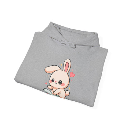 Kawaii Bunny Skateboard Hoodie, Cute Skater Gift