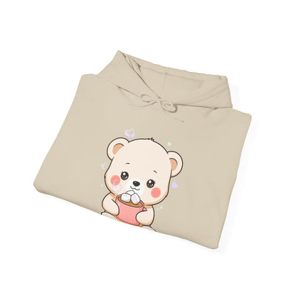 Kawaii Polar Bear Hoodie – Cozy Cocoa Cub Sweatshirt