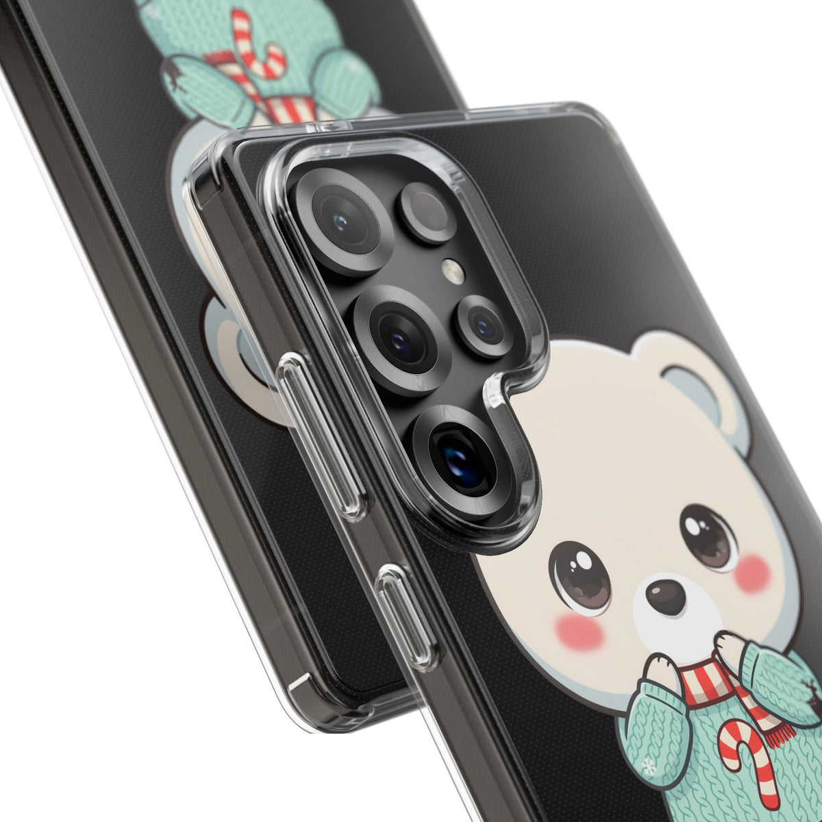 Kawaii Christmas Bear Phone Case for Holiday Season