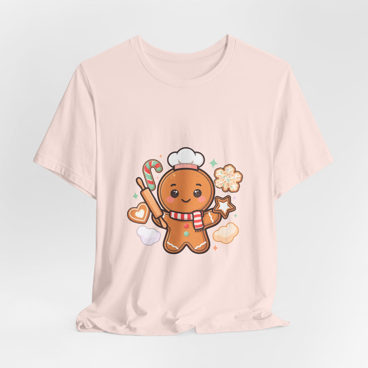 Gingerbread Baker Christmas Tee, Cute Kawaii Holiday Shirt