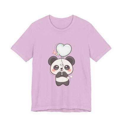 Kawaii Panda T-Shirt with Floating Balloon