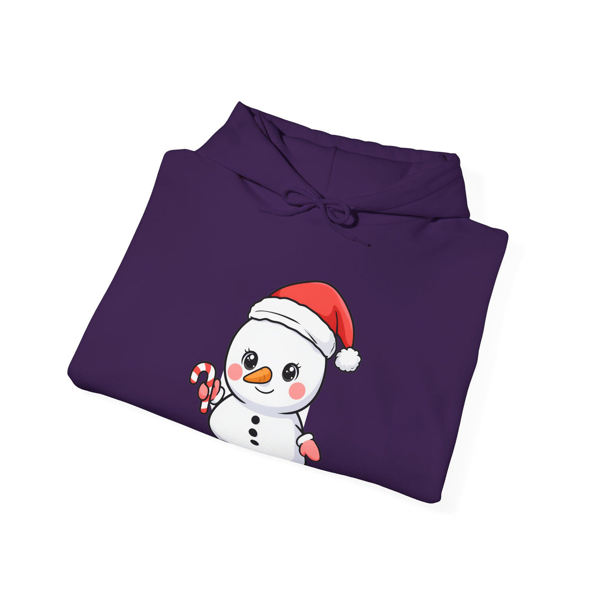 Cute Snowman Christmas Hoodie, Kawaii Holiday Sweatshirt