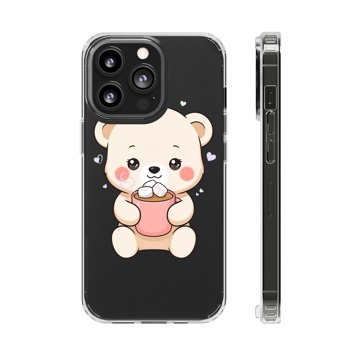 Kawaii Polar Bear Phone Case with Hot Cocoa