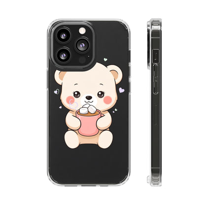 Kawaii Polar Bear Phone Case with Hot Cocoa