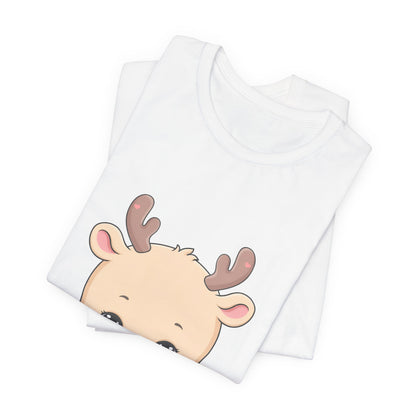 Kawaii Reindeer T-Shirt for Cozy Cocoa Season