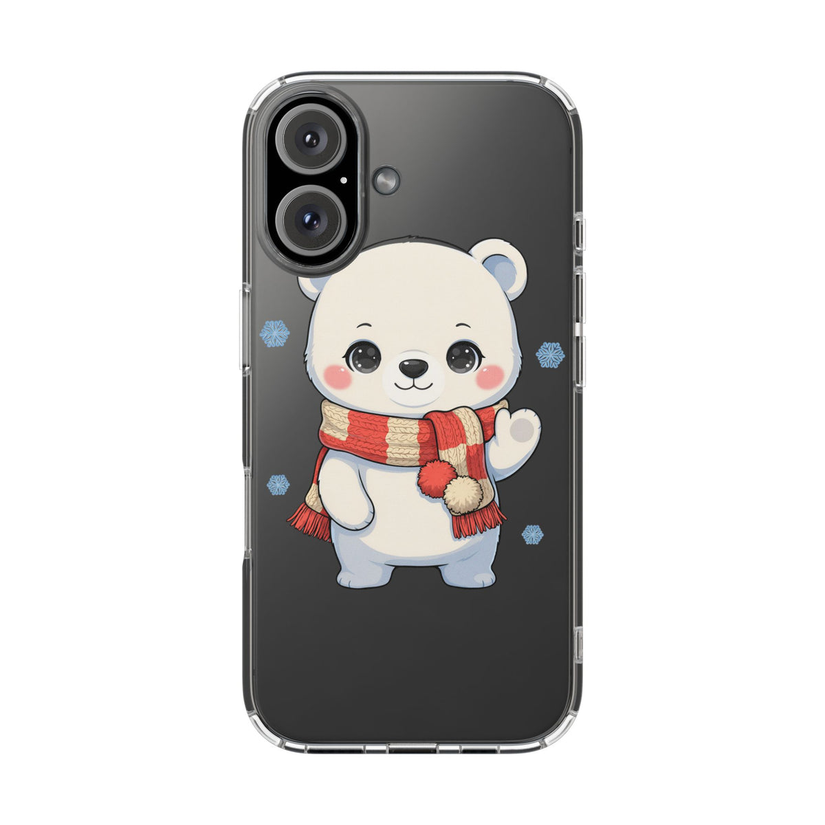 Kawaii Polar Bear Phone Case – Cozy Christmas Cub