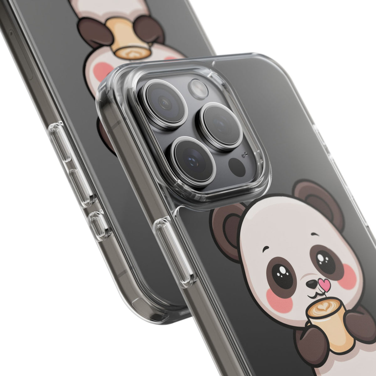 Kawaii Panda Latte Clear Impact-Resistant Case