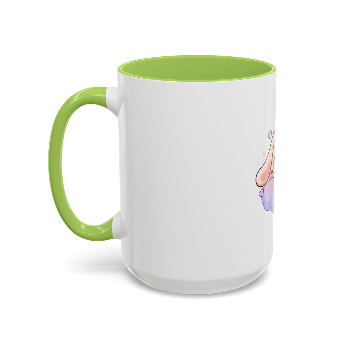 Kawaii Bunny Accent Coffee Mug, Dreamy Cute Animal Gift