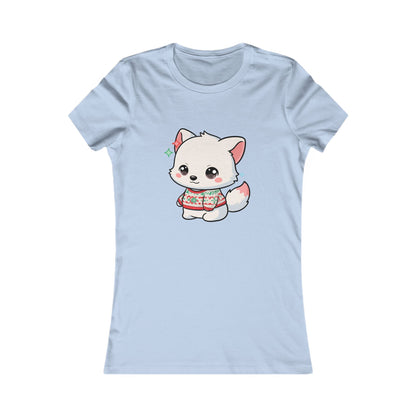Kawaii Arctic Fox Christmas Tee for Cute Holiday Fans