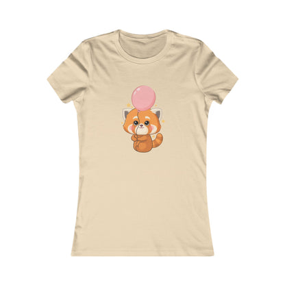 Kawaii Red Panda Women's Favorite Tee with Balloon